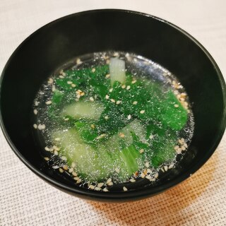 チンゲン菜のスープ